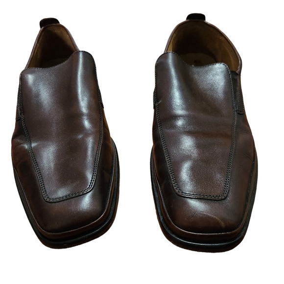 Cole Haan brown leather slip-on men's shoes - Picture 2 of 14